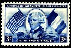 USA 1952 Sc1010 1v mnh Przybycie Lafayette do Ameryki, 175. rocznica.