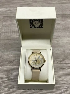 Anne Klein AK/3064 goldfarben/rosa Damenuhr Blume Neu *braucht Batterie* - Bild 1 von 7
