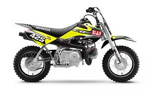 Kit Gráficos para Honda CRF50 (2004-2012) o (2013+) Serie Screech - Amarillo - Imagen 1 de 7