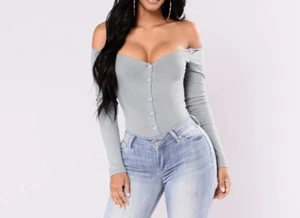 Fashion Nova off shoulders bodysuit Sz. S NWOT - Picture 1 of 9
