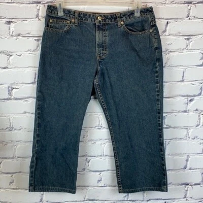 Pantalones de mezclilla capri de pierna recta halógenos para mujer talla 14 Foto 1 de 4