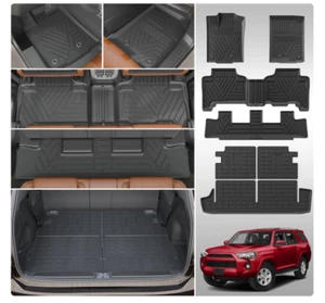 Floor Mats Compatible w/ 2013-2024 Toyota 4 Runner 7 Seat Trunk Mat Set-ph-DD202 - Picture 1 of 6