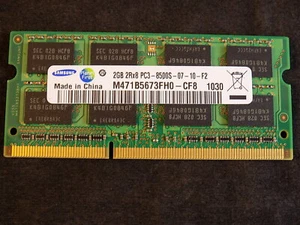 SAMSUNG 2GB DDR3 1066MHZ 2Rx8 PC3 8500S LAPTOP MEMORY STICK RAM - Picture 1 of 2
