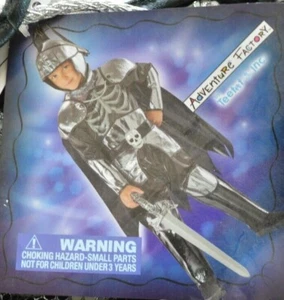 Costume vestito scheletro cavaliere signore medievale Halloween età 5-6 nuovo - Foto 1 di 5