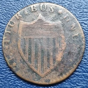 1786 New Jersey Colonial Copper Token RARE Circulated #71124 - Picture 1 of 2