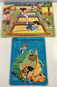 Vtg Tray Puzzles Cuddles/Woody Woodpecker 1964 & Built-Rite Playground #132:29 - Picture 1 of 12