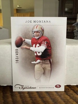 2012 Prime Signatures Joe Montana HOF GOAT #98 San Francisco 49ers 183/499 - Image 1 of 2