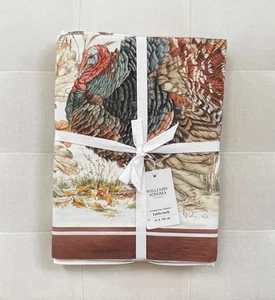 Williams Sonoma AUTUMN PLYMOUTH Tablecloth  70”x 108” NWOT - Picture 1 of 2
