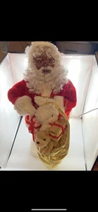 Vintage Babbo Natale's Best Holiday Animation 30" testa mobile afroamericana con scatola - Foto 1 di 5