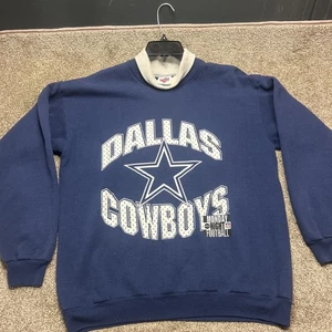 Vintage Dallas Cowboys Sweatshirt Herren XL Blau NFL Football Crewneck 90s - Bild 1 von 20