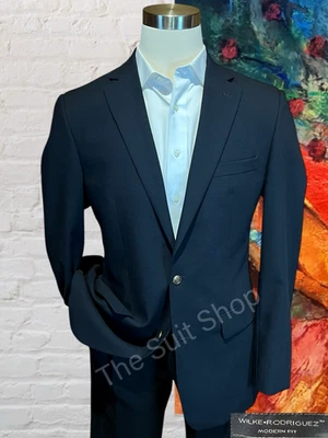 Chaqueta Blazer Wilke Rodriguez Para Hombres 42XL Azul Marino Antigua Tono Dorado Botones Foto 1 de 4