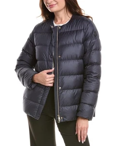 Moncler Quilted Down Jacket Women's Blue 1 - Picture 1 of 5