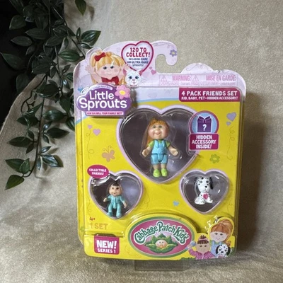 Cabbage Patch Kids LITTLE SPROUTS 4 Friends Set *NEW* Mini Play Figures Series 1 - Image 1 of 2