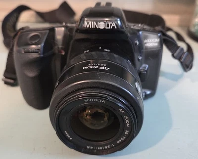 Minolta Maxxum 400SI 35mm SLR Film Camera With AF Zoom Lens Tested Photog 1990s - Image 1 of 4