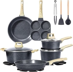 GiPP Set di Padelle con Rivestimento Ceramico Antiaderente - 17 Pezzi Induzione - Foto 1 di 5