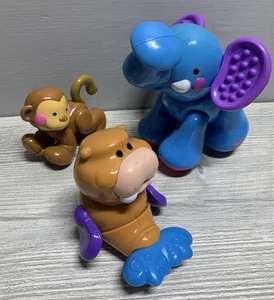 Fisher-Price tolle Tiere Konvolut 3 Figuren Elefant Affe Walross Set Spielzeug - Bild 1 von 11