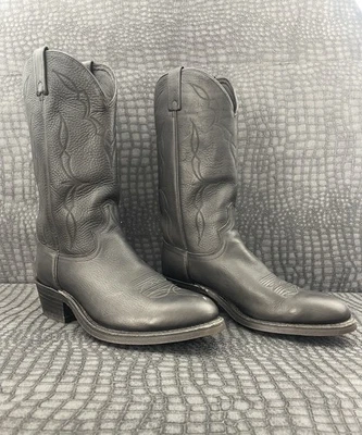 Botas de Vaquero Dan Post El Paso Para Hombre Western Cuero Negro Mate Talla 11 EW Foto 1 de 4