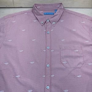 Camicia Tori richard rosa manica corta uomo aloha stampa mahi-mahi abbottonata Lg - Foto 1 di 19