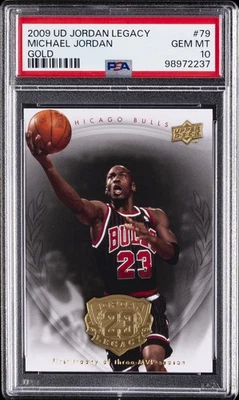 2009 UD JORDAN LEGACY GOLD #79 MICHAEL JORDAN PSA 10 - Image 1 of 2