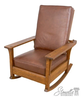 F65269: L&JG STICKLEY Antique Mission Oak Rocker Chair - Image 1 of 4