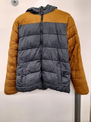 Chaqueta acolchada Swiss Tech azul y marrón para niño talla 18 resistente al viento peso medio Foto 1 de 4