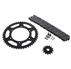 Kawasaki 400 KLX400 2003 anillo tórico cadena y piñón negro 14/49 116 L - Imagen 1 de 3