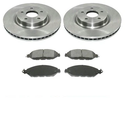 Rotores de disco de freno delanteros y pastillas de cerámica para Infiniti 2014-2019 QX60 y Q50 Foto 1 de 4