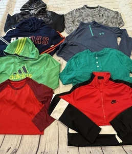 Lot Of 8 Boys L &XL Shirts Sweatshirts Nike Adidas Crewcuts Under Armour EUC - Picture 1 of 24