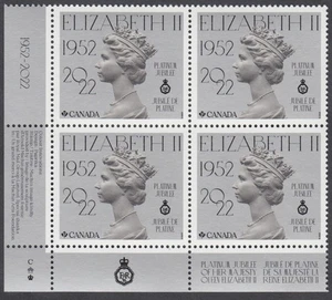Canada - #3317 Queen Elizabeth II Platinum Jubilee Plate Block - MNH - Picture 1 of 1