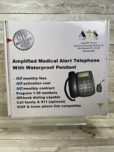ATS telefono di allarme medico amplificato con ciondolo impermeabile senza canone mensile - Foto 1 di 5