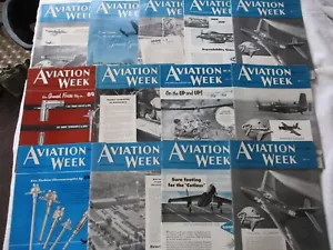 13 alte Ausgaben von 1952 Aviation Week Zeitschriften, Flugzeug, fliegen Okt bis Dez - Bild 1 von 7