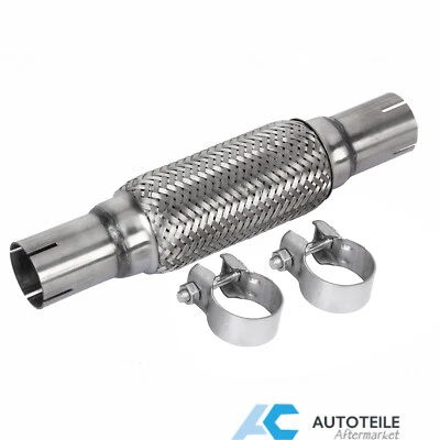 Flexrohr 50x200 mm Edelstahl Flexstück Auspuff Rohr für Opel Astra H Vectra C - Bild 1 von 4