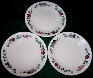 Nice Excellent Corelle Garden Home Birdhouse Bread & Butter/Dessert Plates - Picture 1 of 2