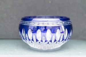 Waterford Crystal Clarendon Cobalt Blue Cut to Clear Crystal Bowl, 6''x3" - Picture 1 of 3