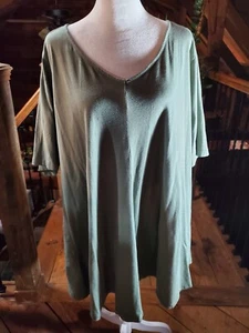 Logo Lori Goldstein Top 3X Damen Salbeigrün V-Ausschnitt Taschen Tunika...kleiner Fehler  - Bild 1 von 14