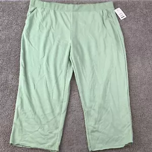 NWT Secret Treasures Sleepwear Pants Women's Plus 3X Green Knit Lounge - Picture 1 of 9