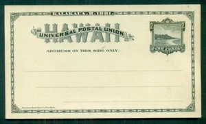 HAWAII #UX2, 2 ¢ negro, sin usar, en muy buen estado, Scott $50.00 - Imagen 1 de 1