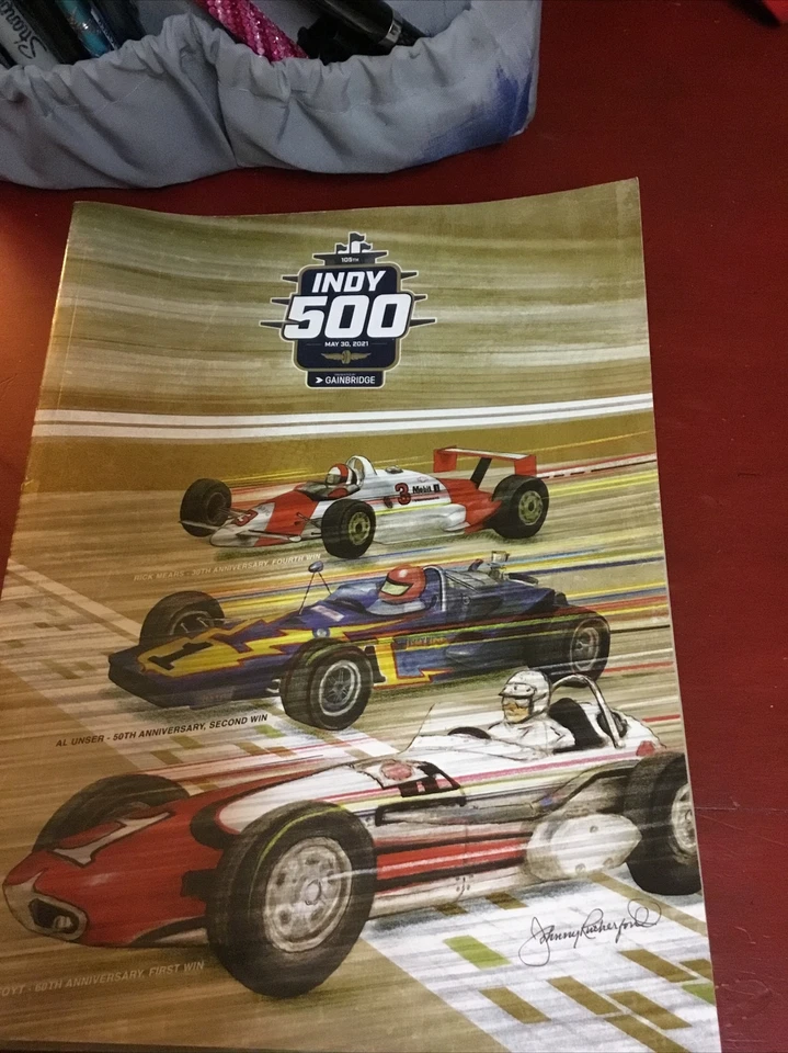 2021 INDY 500 PROGRAM INDIANAPOLIS MOTOR SPEEDWAY HELIO CASTRONEVES ANDRETTI  - Image 1 of 3