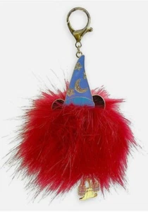 DISNEY MICKEY MOUSE HECHICERO FANTASIA FUZZY FELPA POM POM BOLSO DE ENCANTO NUEVO - Imagen 1 de 3