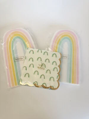 Rainbow Shaped Set Of 3 Napkins Party Supplies St. Patrick’s Day Birthday - Image 1 of 4