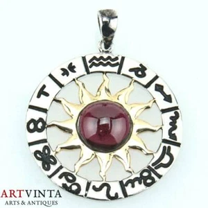 Anhänger Silber 925 Mit Granat Sternzeichen Pendant Silver 925 With Garnet - Bild 1 von 4