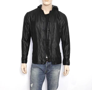 NEU John Varvatos Star USA Kapuzenjacke schwarz Größe Medium Reißverschluss/Knopfleiste - Bild 1 von 17