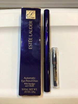 NIB Estee Lauder 25 PLUMWOOD Automatic Eye Pencil Duo with Smudger and 1 Refill - Image 1 of 4