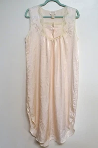 Vintage Barbizon Nightgown Satin Pink Size Medium Cottage Core - Picture 1 of 9