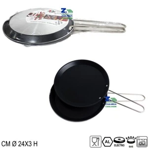 GIRAFRITTATA DOPPIA PADELLA SILVER DIAM. CM 24X3 H ANTIADERENTE MANICI INOX - Foto 1 di 1
