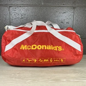 Vintage McDonalds rot/gelb/weiß Nylon Seesack Rolltasche - 14” x 9” - RAR - Bild 1 von 11
