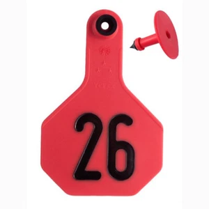 YTex 3 Star Medium Red Cattle ID Ear Tags Numbered 151-175 - Picture 1 of 1