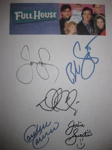 Full House Signed Pilot TV Script X5 John Stamos Bob Saget Dave Coulier Bure RPT - Picture 1 of 1