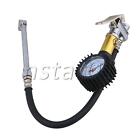 Air Tire Inflator With Dial Gauge Dual Silver and Black