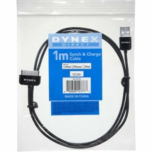 NEW Dynex DX-DIP30 30-Pin USB Charge-Sync Cable for iPhone 3G 3GS 4 4S iPod iPad - Picture 1 of 2